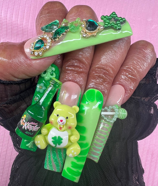 Care Bear 3XL Square All Out Green - PreszZ On Nailz!